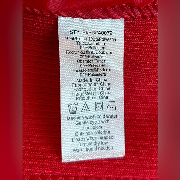 Bienzoe Red Quilted Casual Zip Vest XL Lightweight Packable Sleeveless Jacket - Picture 13 of 14